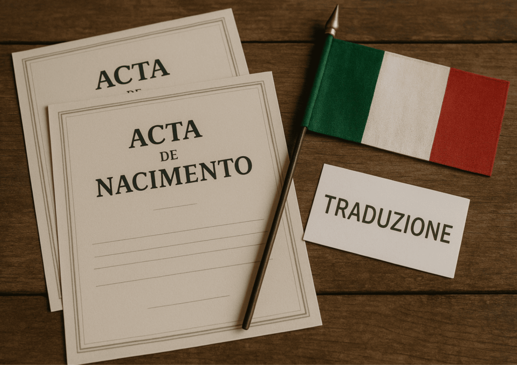 RADUCCIÓN DE PARTIDAS DE NACIMIENTO AL ITALIANO