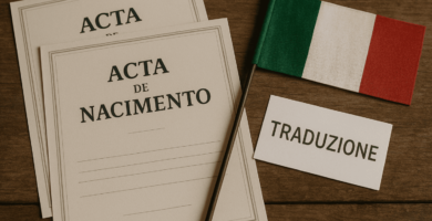 RADUCCIÓN DE PARTIDAS DE NACIMIENTO AL ITALIANO