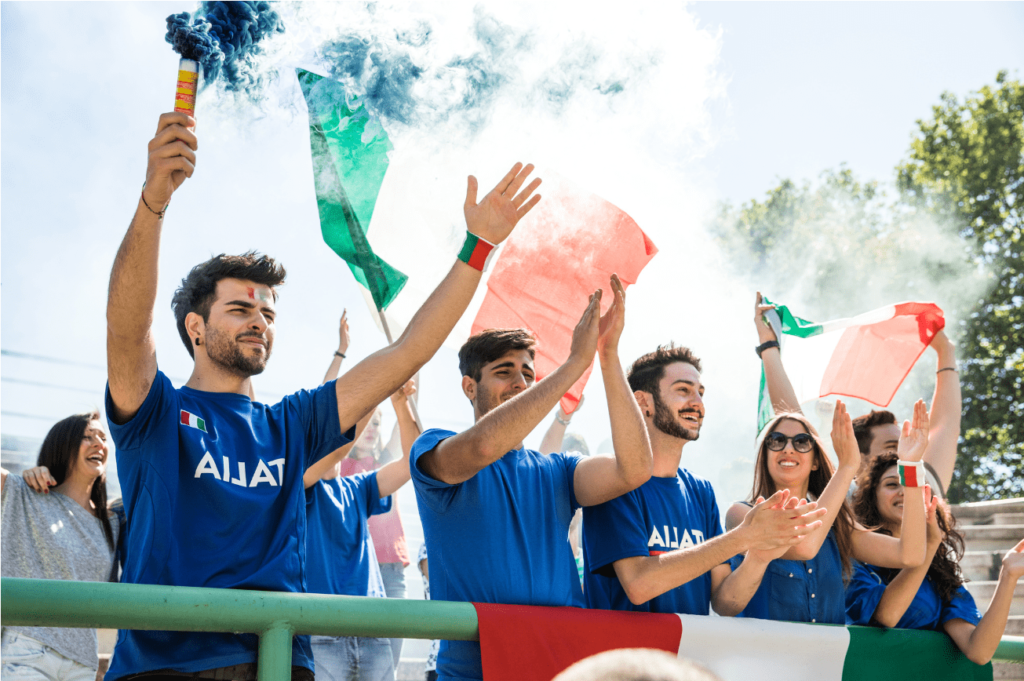 costumbres italinas reunirse para ver el fútbol 
