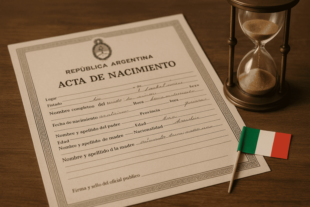 TRADUCIR LAS ACTAS AL ITALIANO EN EL MOMENTO CORRECTO 
