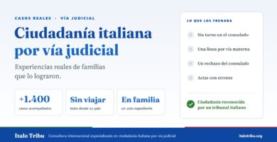 Ciudadanía italiana por vía judicial: experiencias reales de familias que lo lograron sin turno, por vía materna o tras un rechazo del consulado