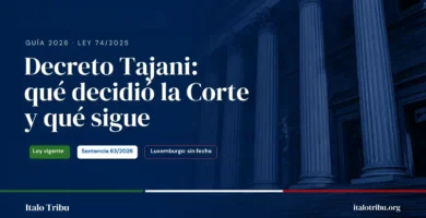 Decreto Tajani y Ley 74/2025: estado de la ciudadanía italiana por descendencia en octubre de 2026